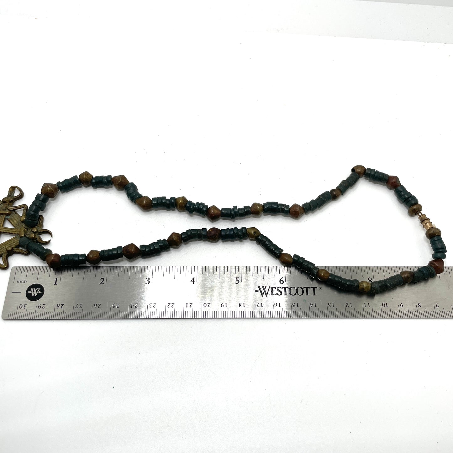 Vintage Beaded Necklace with Funky Pendant