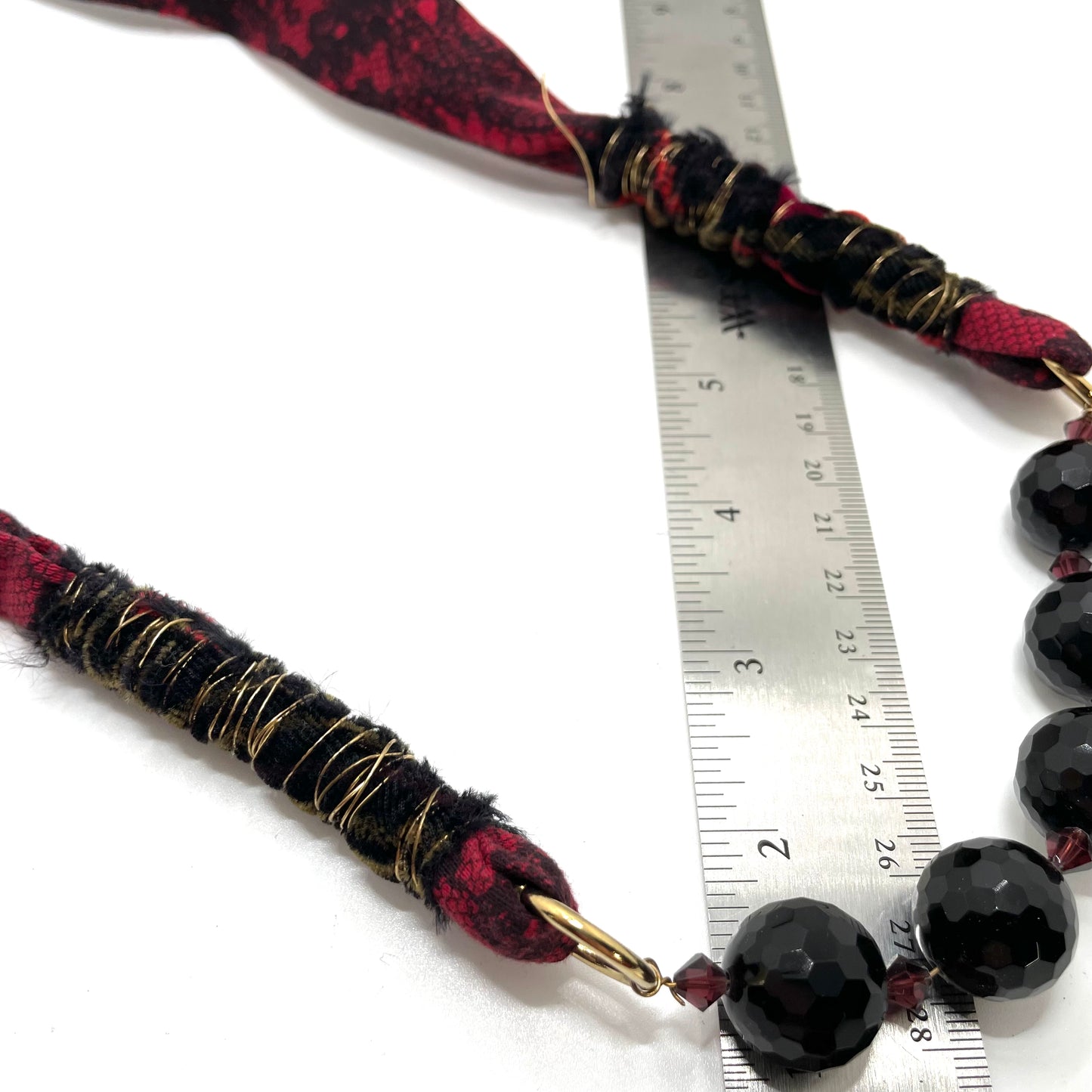 Vintage Red & Black Statement Necklace