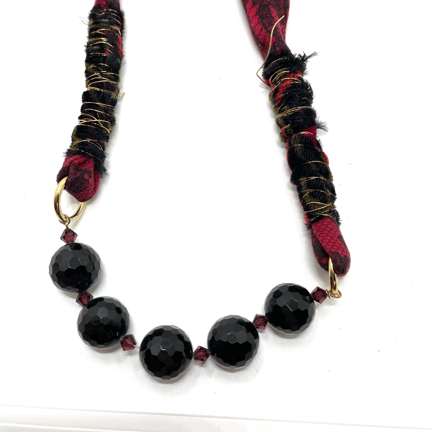 Vintage Red & Black Statement Necklace