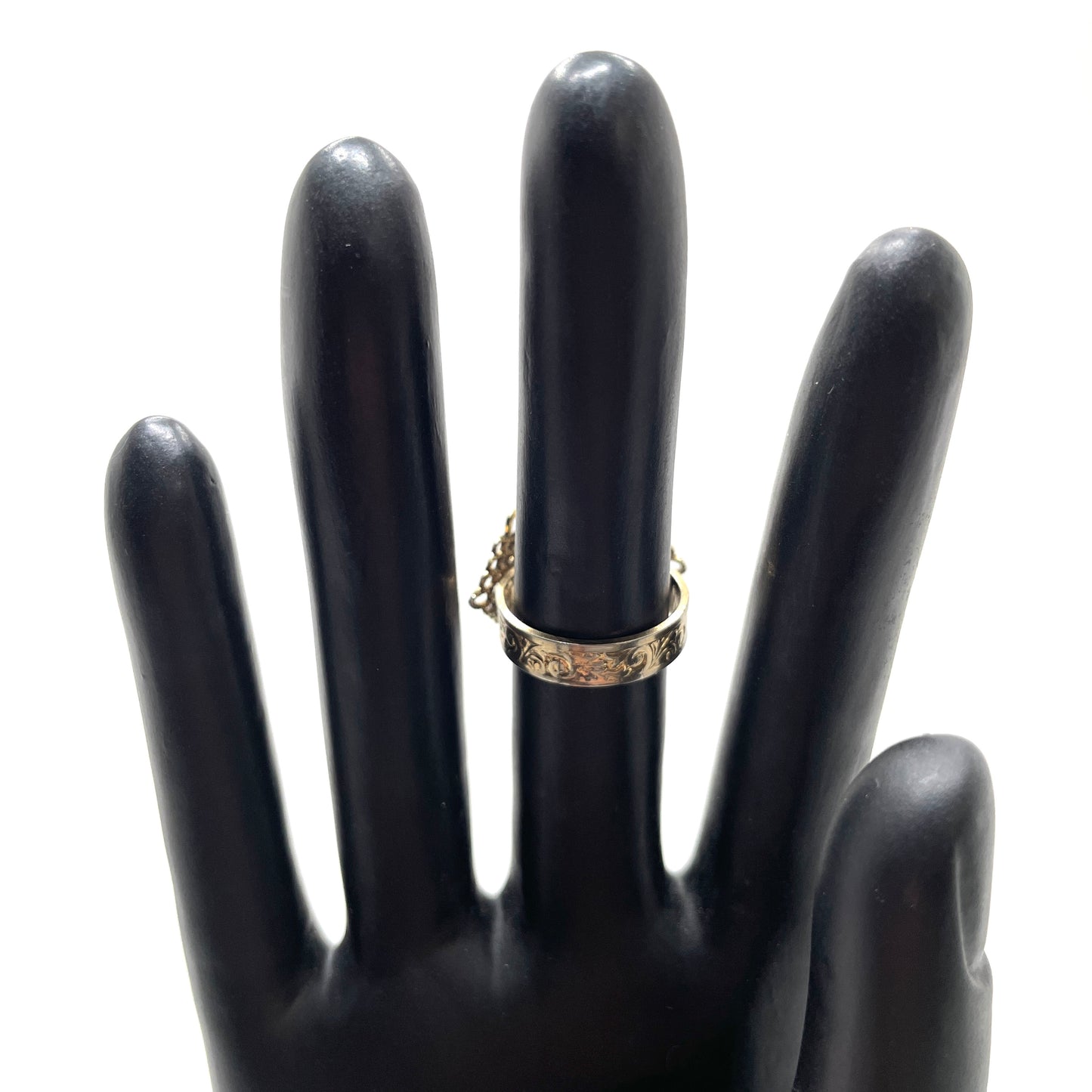 1980s Gold Flower with Red Adjustable Size Cocktail Ring