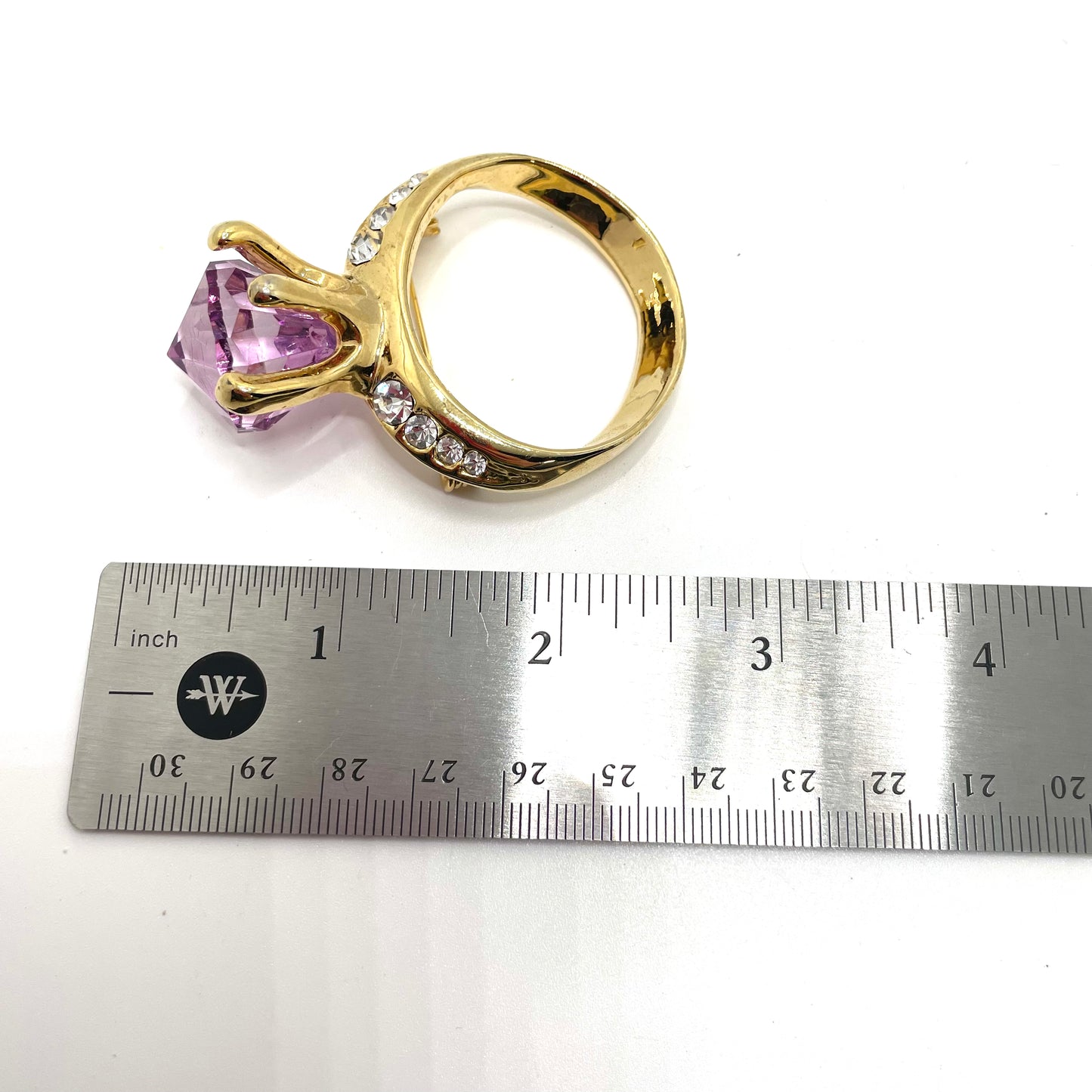 Vintage Purple Engagement Ring Pin
