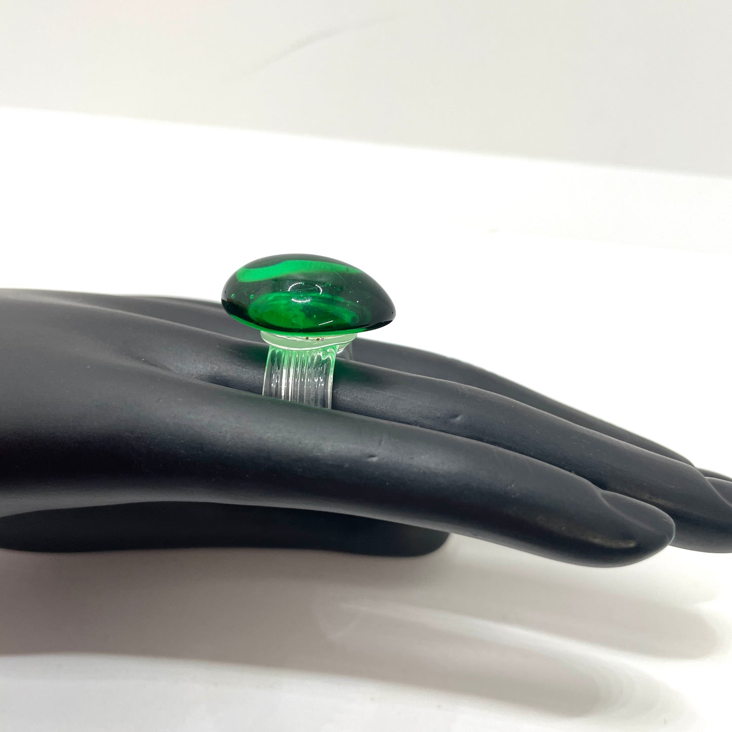 Green Glass Ring - Size 7