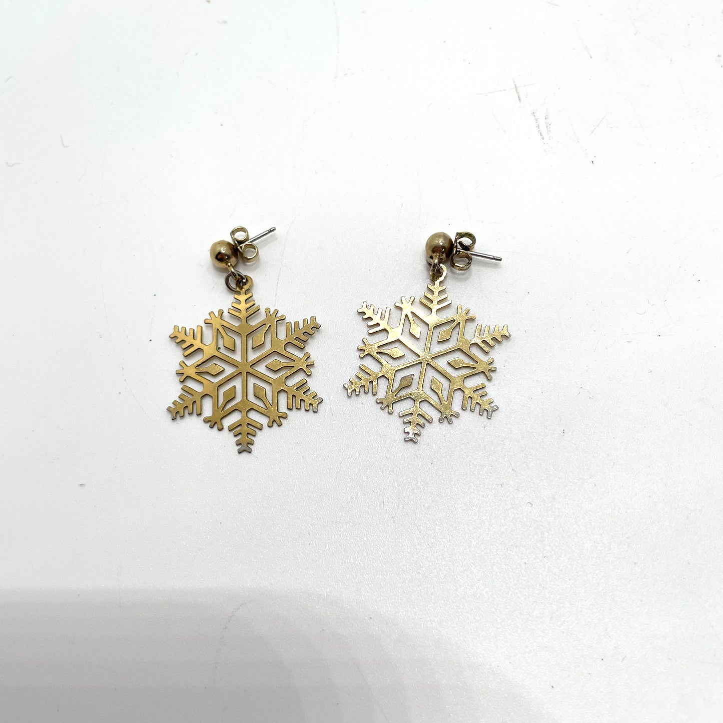Gold Snowflake Earrings