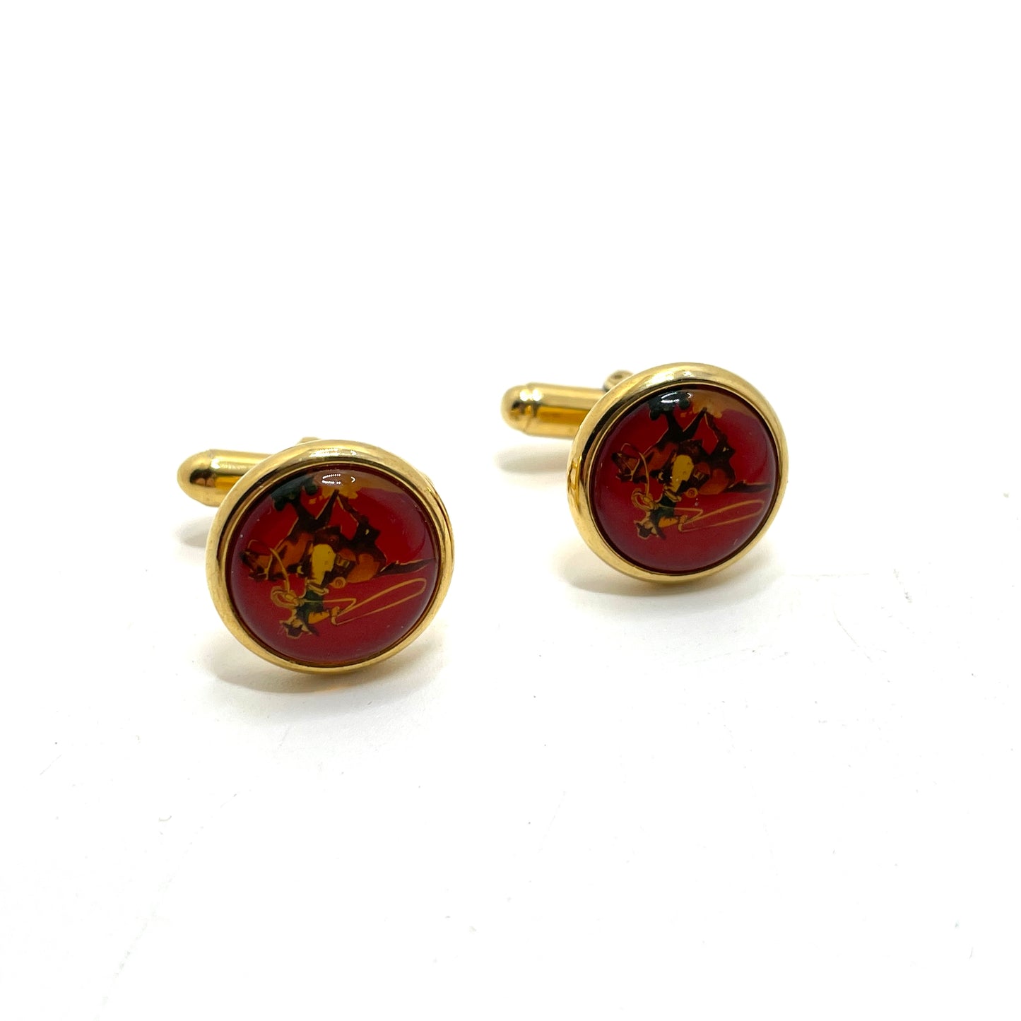 Vintage Bridle Horse Rosette Cufflinks