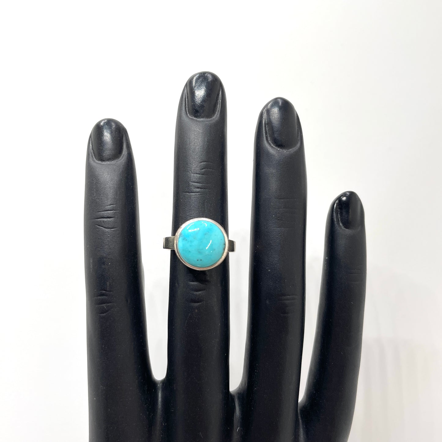 Vintage Sterling Silver & Turquoise Ring - Size 5