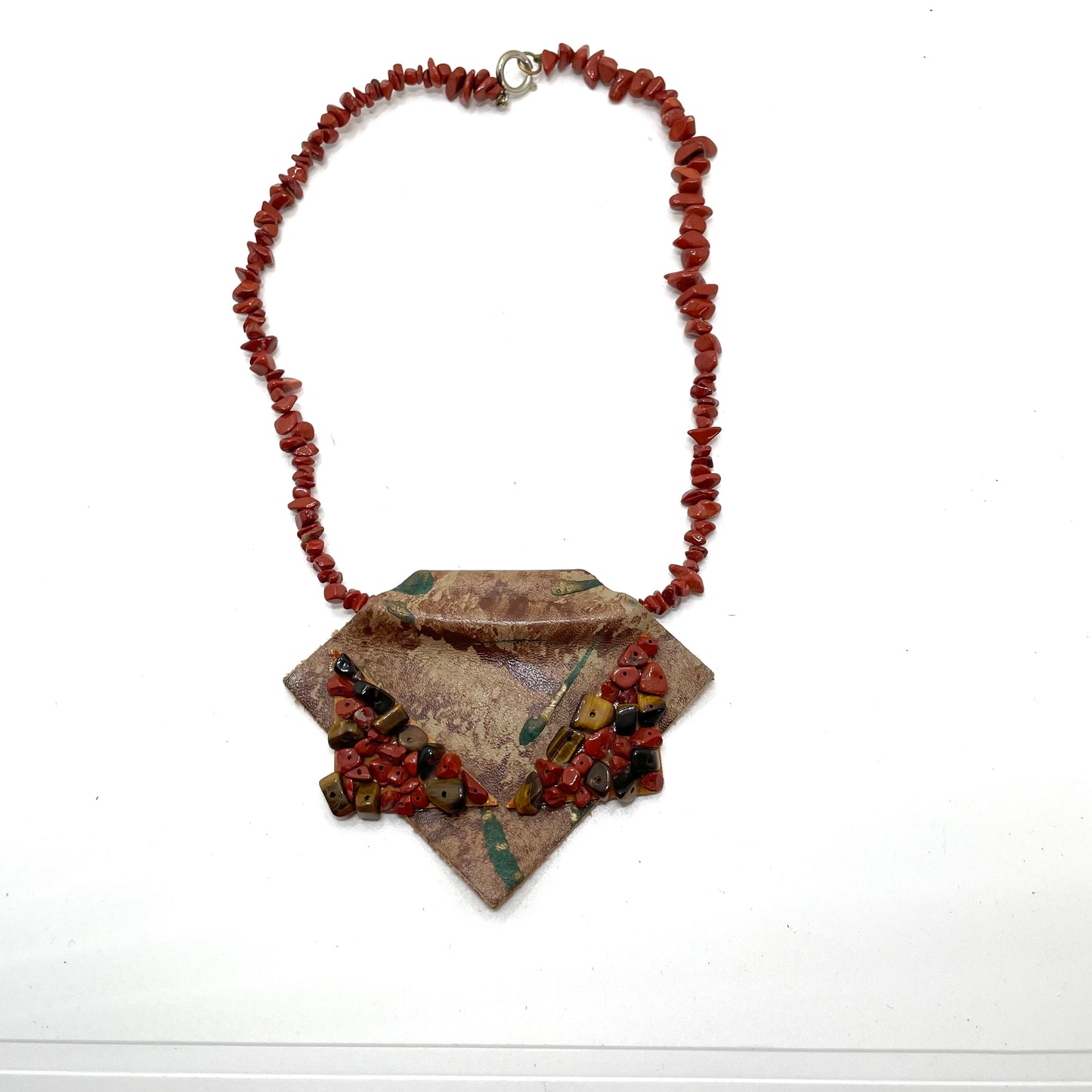 Vintage Mixed Materials Statement Necklace