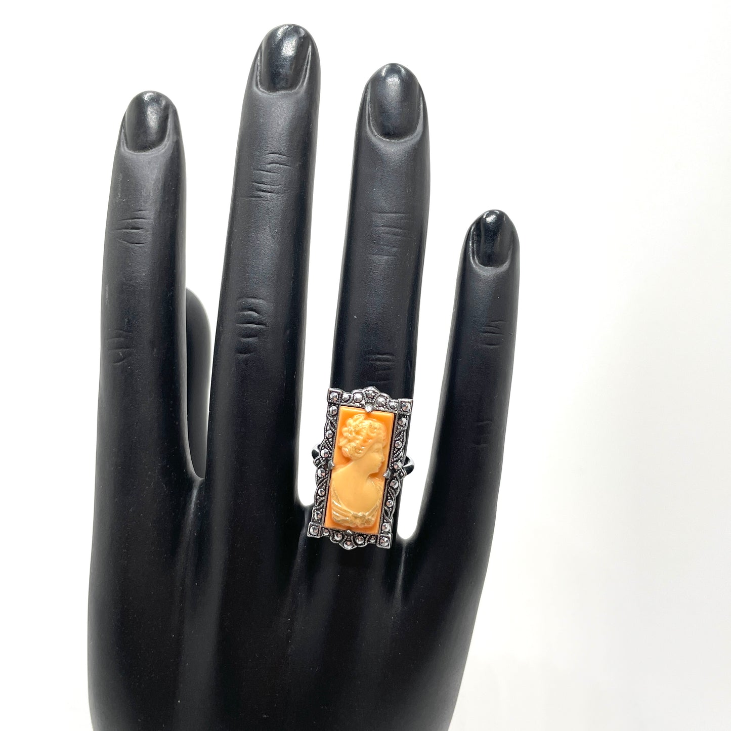 Carved Cameo Ring - Size 5.75