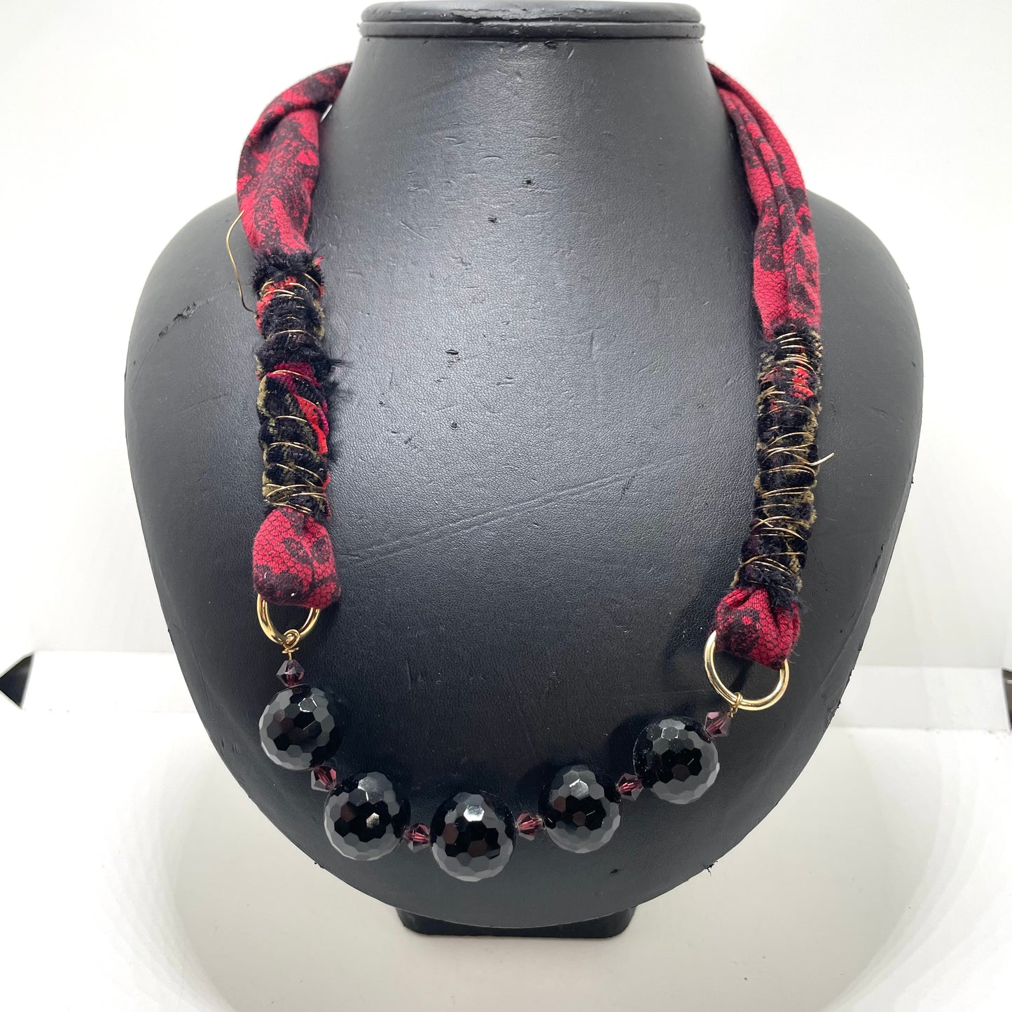 Vintage Red & Black Statement Necklace