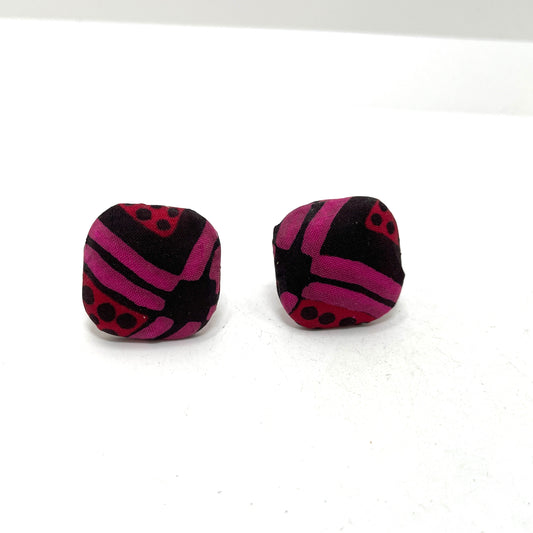 Retro Pink & Black Cufflinks