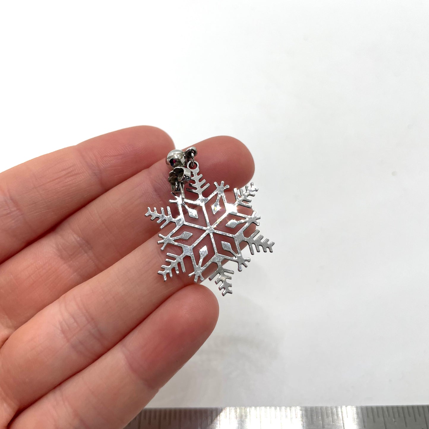 Silver Snowflake Earrings