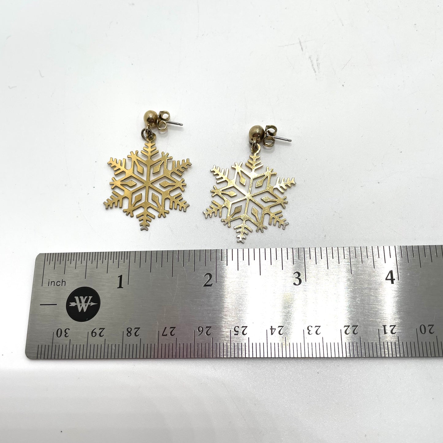 Gold Snowflake Earrings
