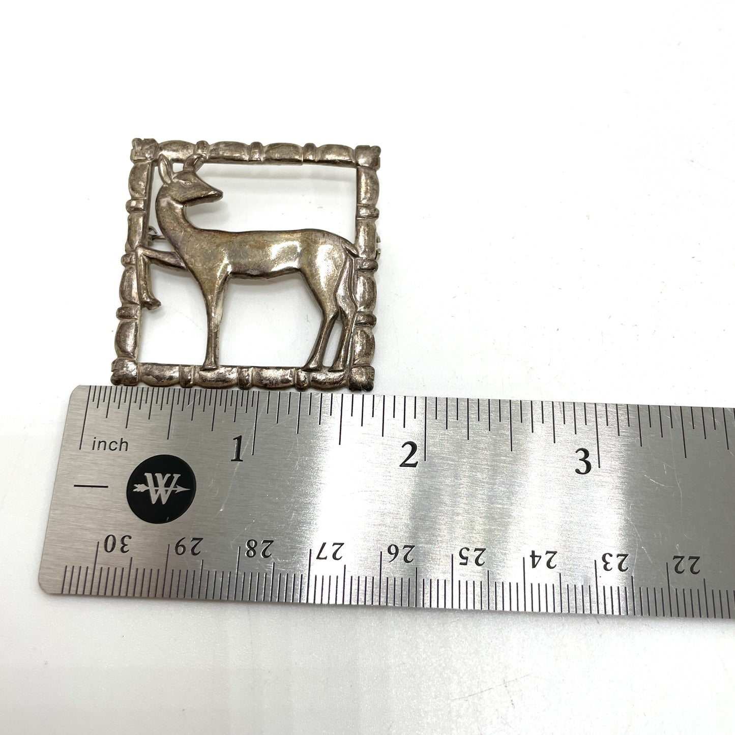 Vintage Sterling Silver Deer Pin