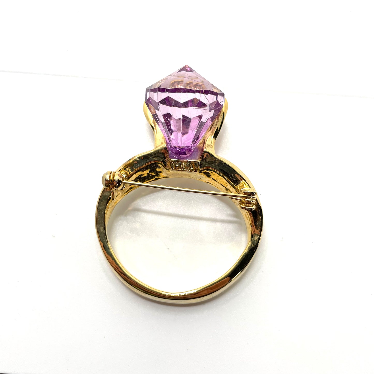 Vintage Purple Engagement Ring Pin