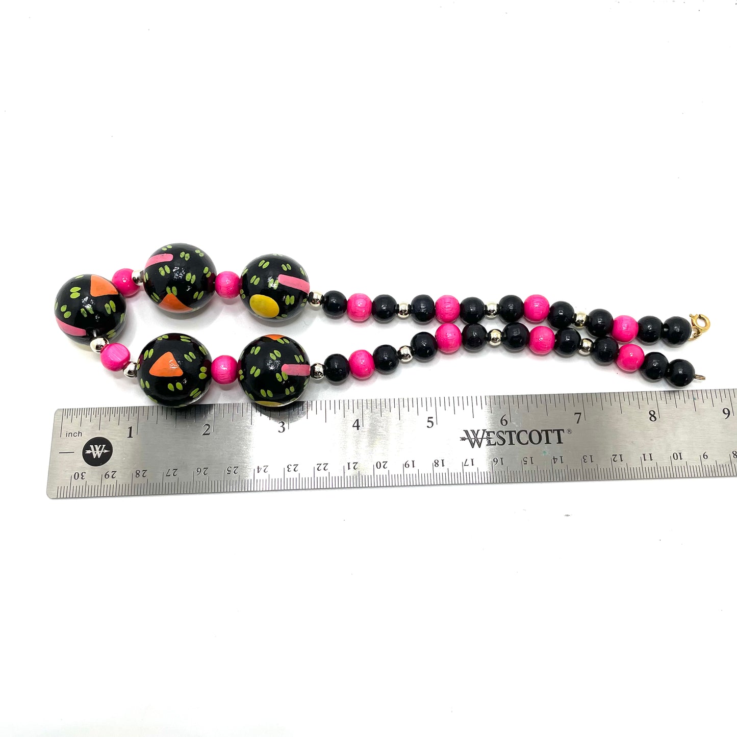 Vintage 1980s Neon Bangle Bracelet & Necklace