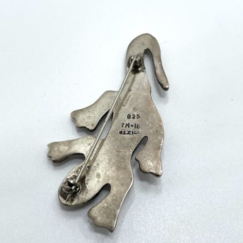 Vintage Mexico Sterling Silver Lizard Pin