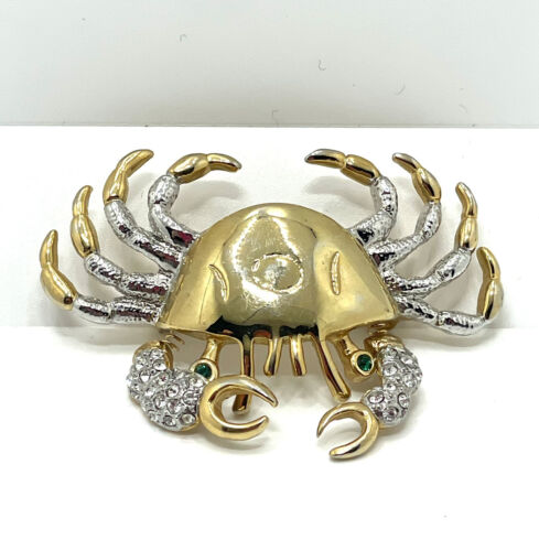 Vintage Crab Pin with Movable Claws