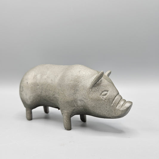 Cast Iron Pig Figurine