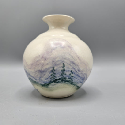 Studio Pottery Landscape Vase Signed Griffith