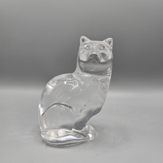 Orrefors Crystal Cat Figurine