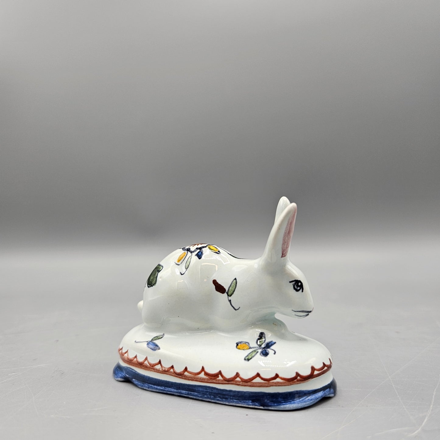 Rouen Faience Rabbit Figurine