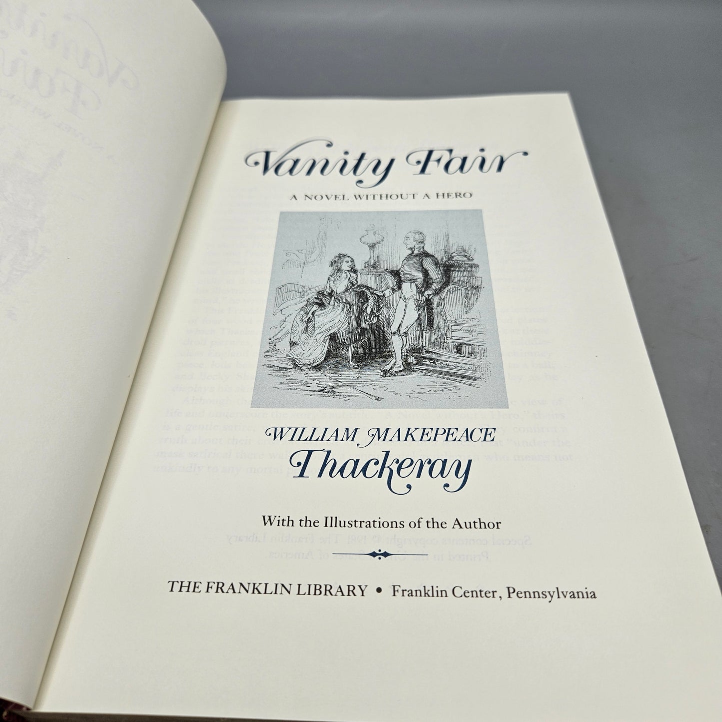 Leatherbound Book - William Thackeray "Vanity Fair" Franklin Library