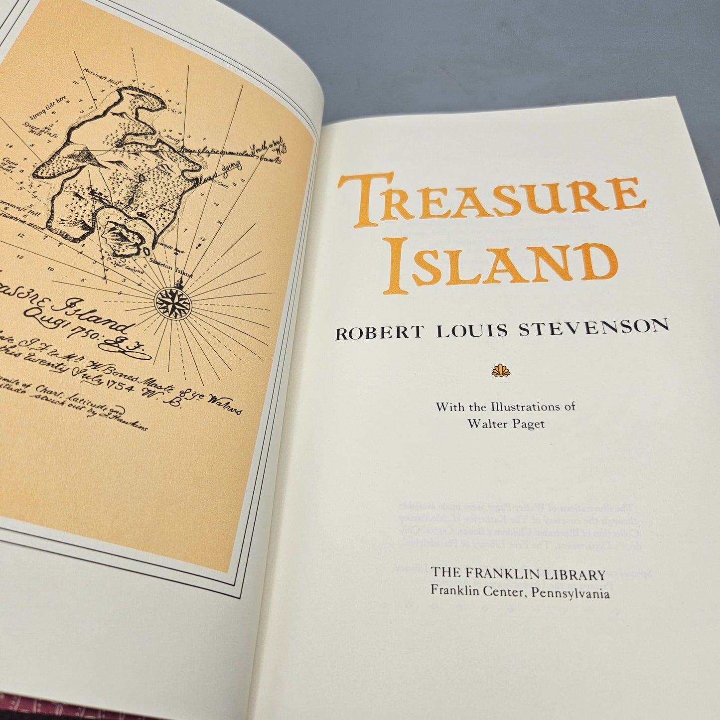 Leatherbound Book - Robert Louis Stevenson "Treasure Island" Franklin Library