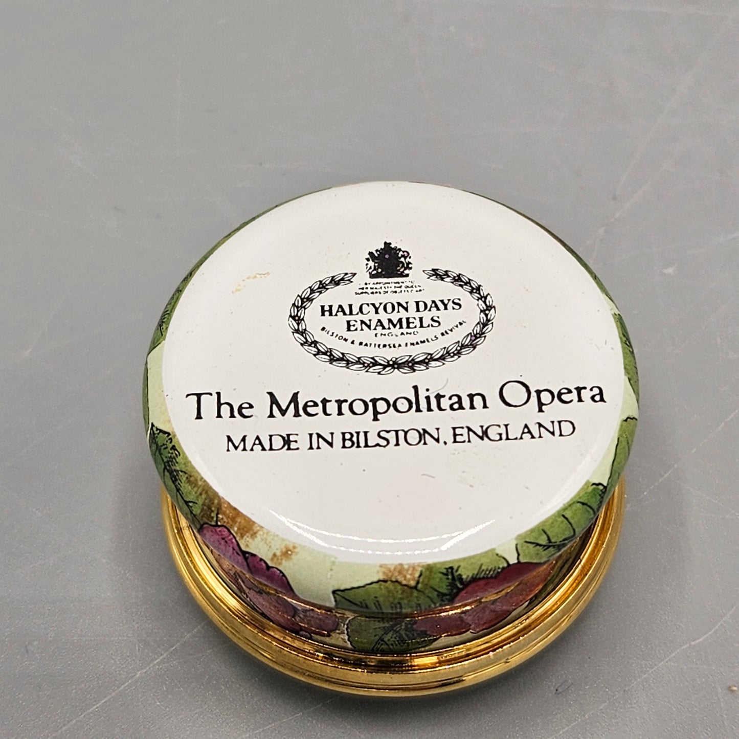 Halcyon Days England Enamel Metropolitan Opera "La Traviata" Box