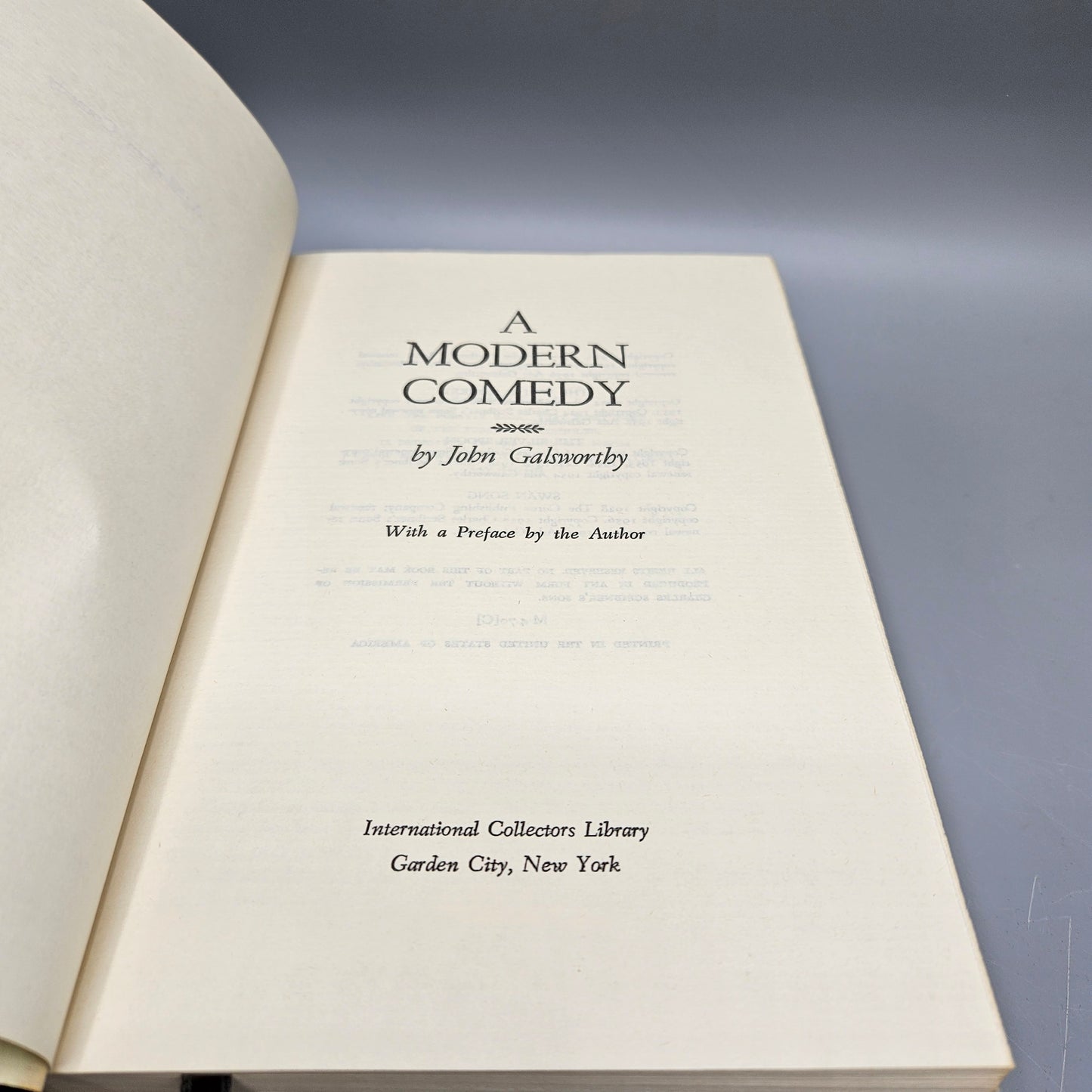 John Galsworthy "A Modern Comedy" International Collectors Library