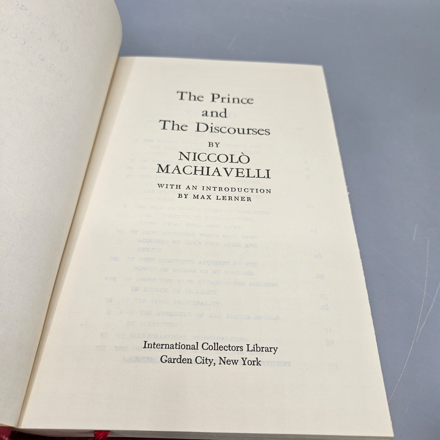 Machiavelli "The Prince and The Discourses" International Collectors Library