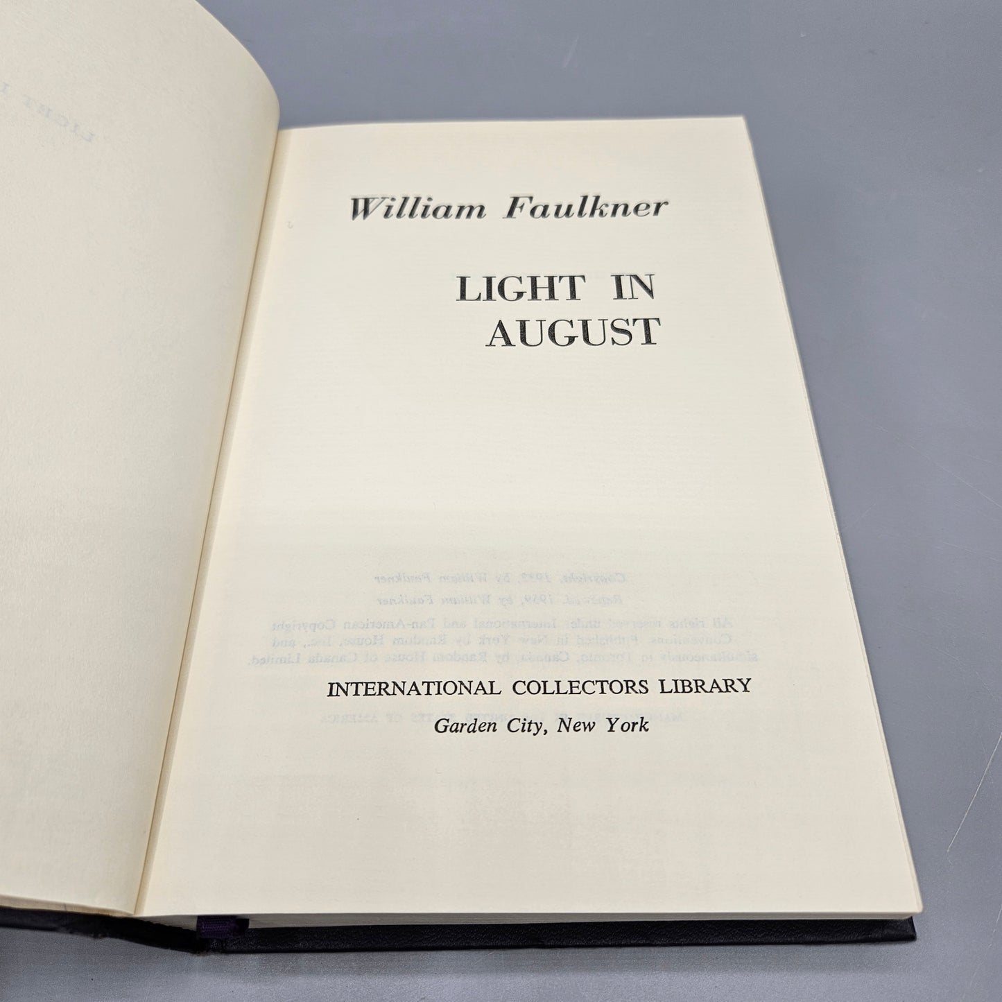William Faulkner "Light in August" International Collectors Library