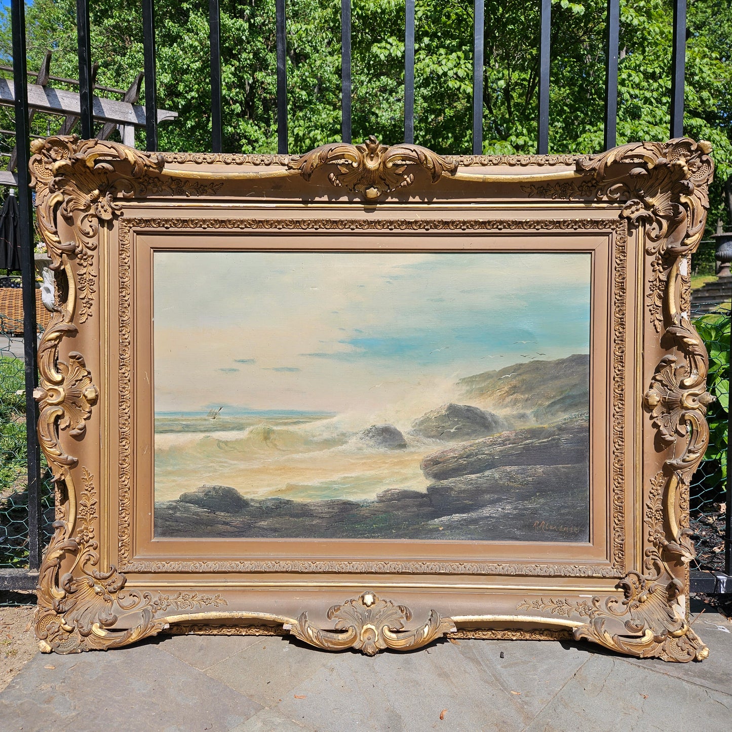 Oil on Canvas Seascape - Signed R Alexander
