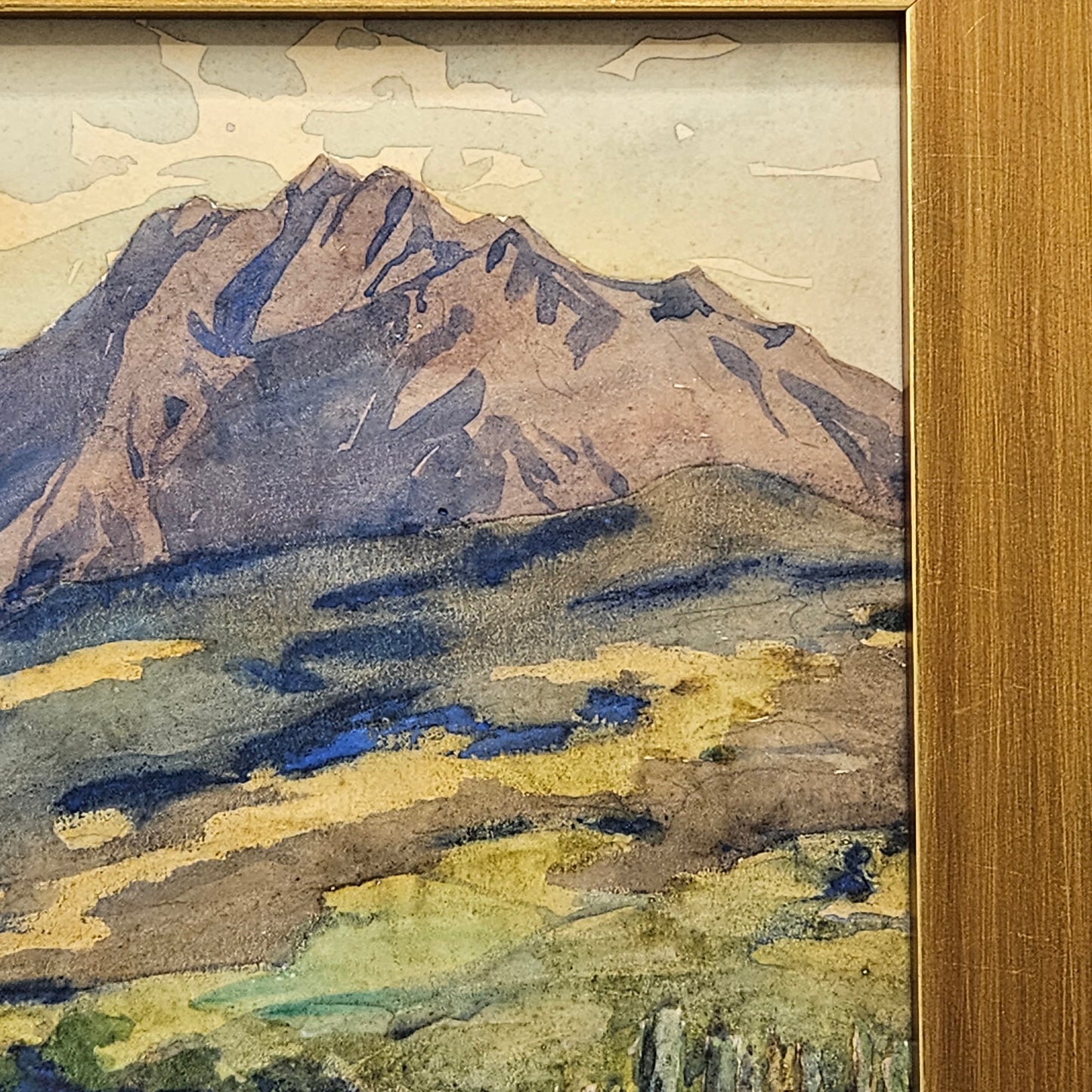 Susan Hinckley Greenough Bradley (1852-1929) Watercolor Mountain Landscape