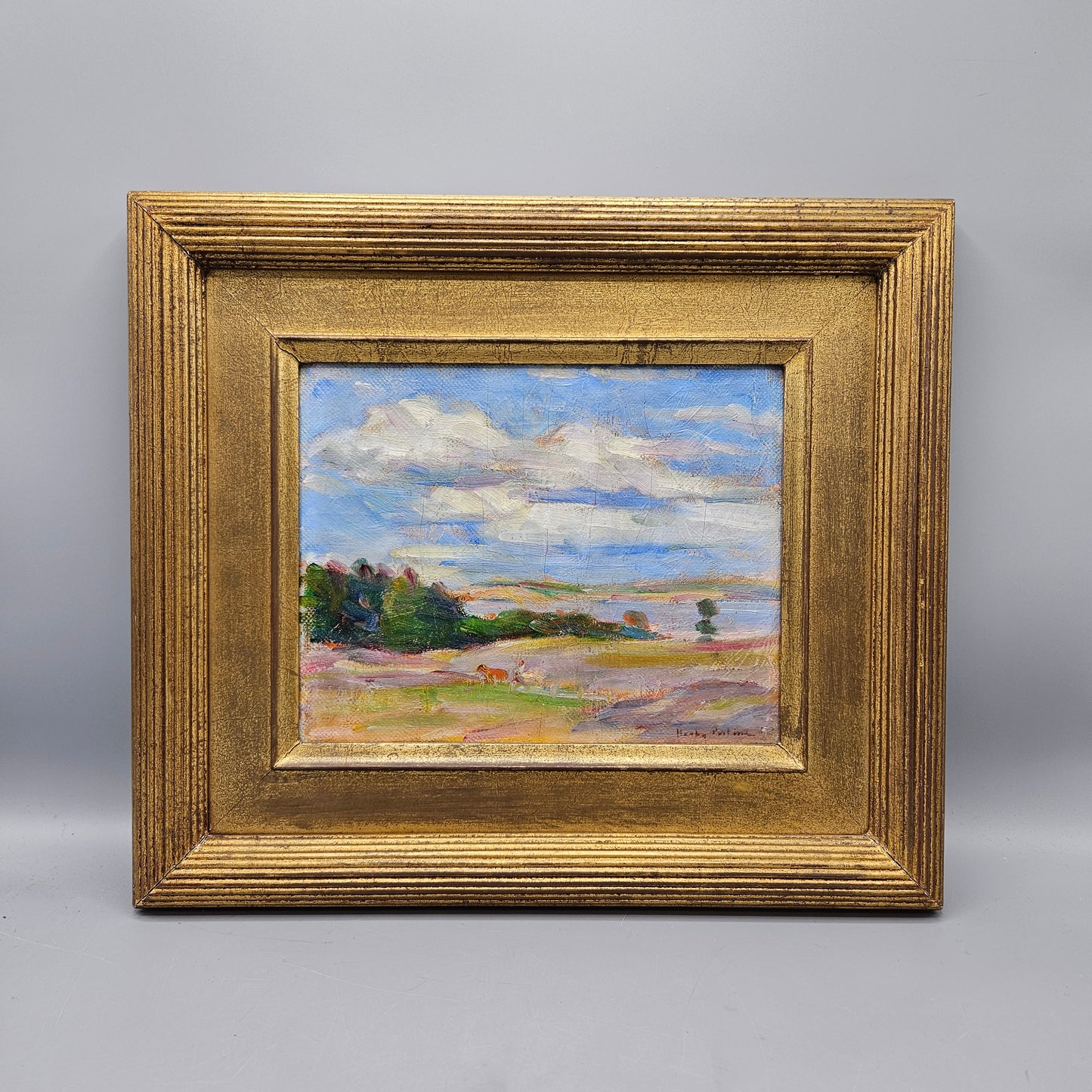 Harley Manlius Perkins (1883-1964) New England Landscape Painting on Board