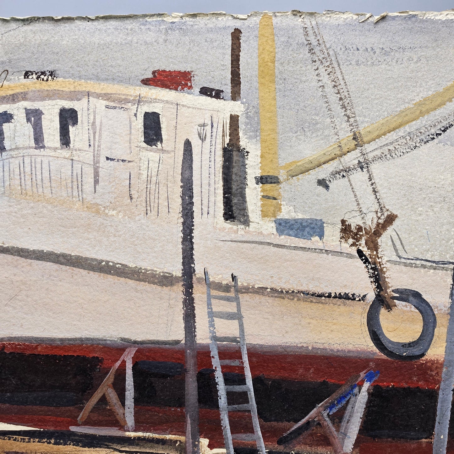 Charles Andrew Taylor (1910-1975) Watercolor "Patsy" in Dry Dock