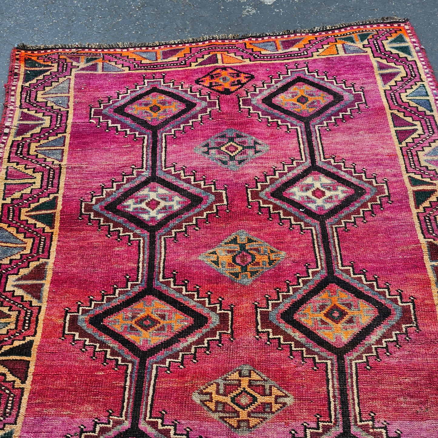 Vintage Hand Knotted Rug / Runner - 4' 4" x 10' 10"