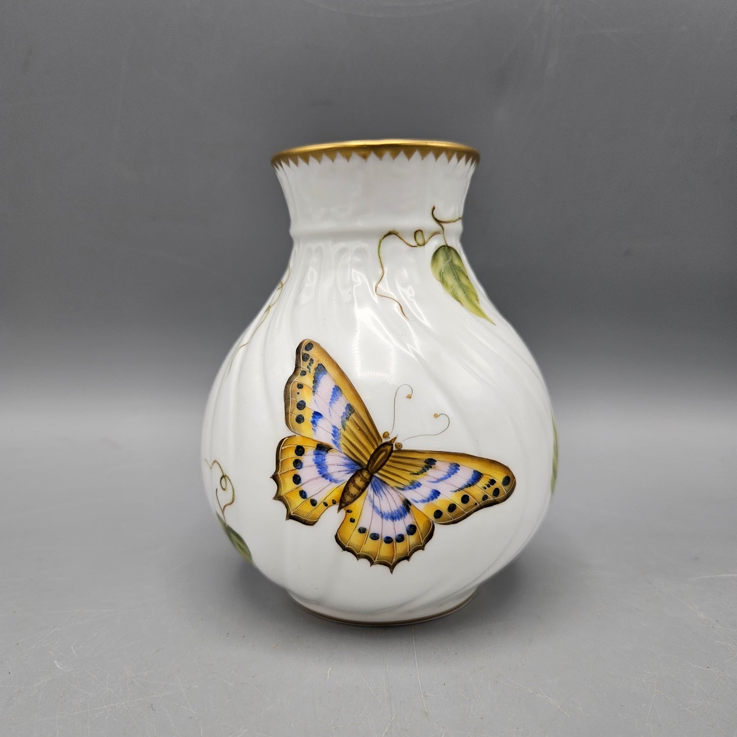 Anna Weatherley Designs Hungarian Porcelain Butterfly Vase