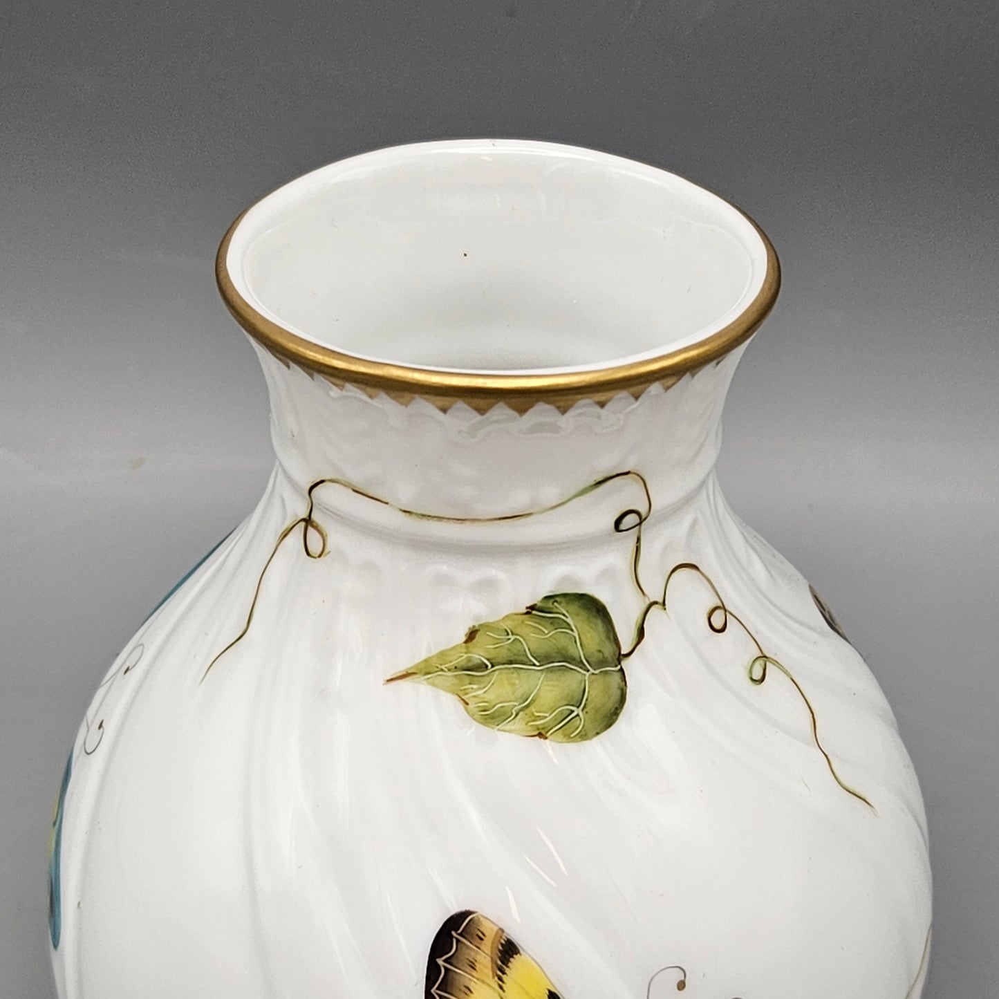 Anna Weatherley Designs Hungarian Porcelain Butterfly Vase