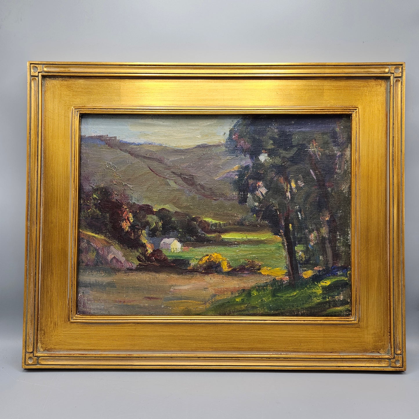 1940 Emmett Hess Landscape Painting Avoca, New York