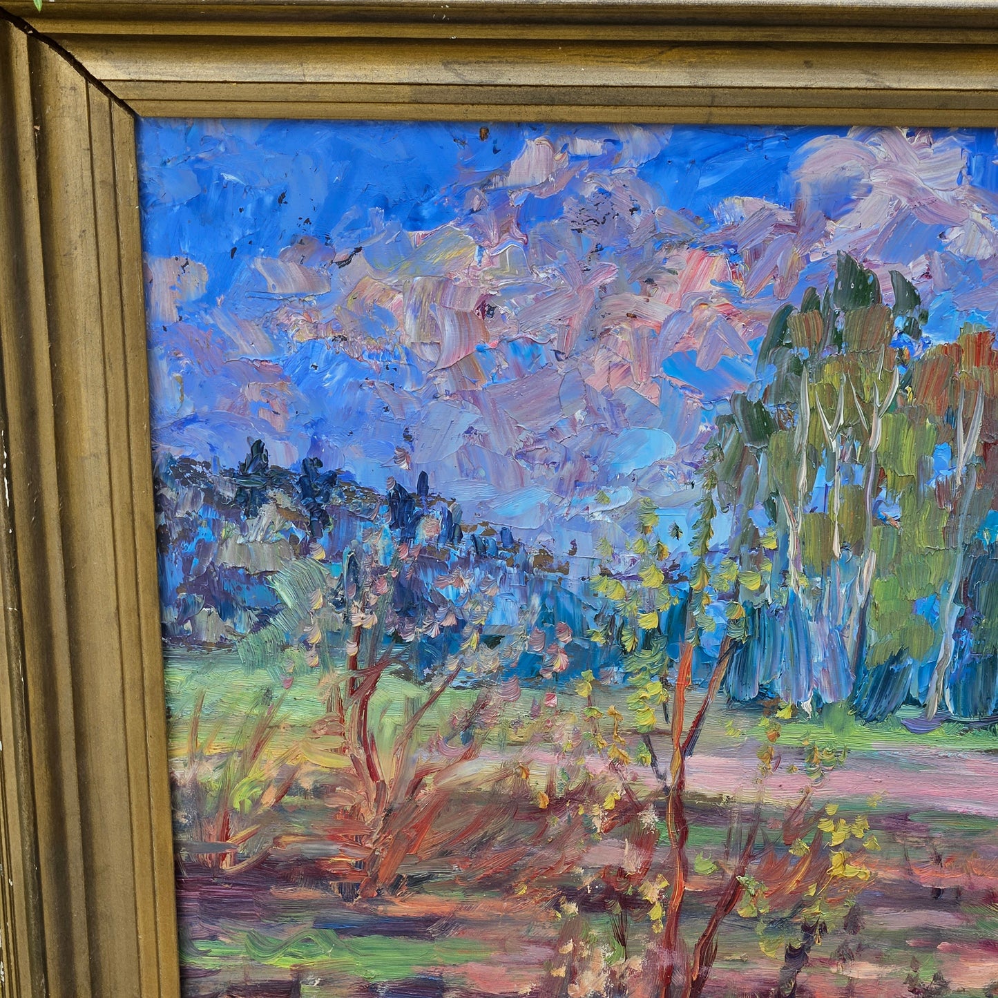 Russian Impressionist Oil on Canvas Landscape