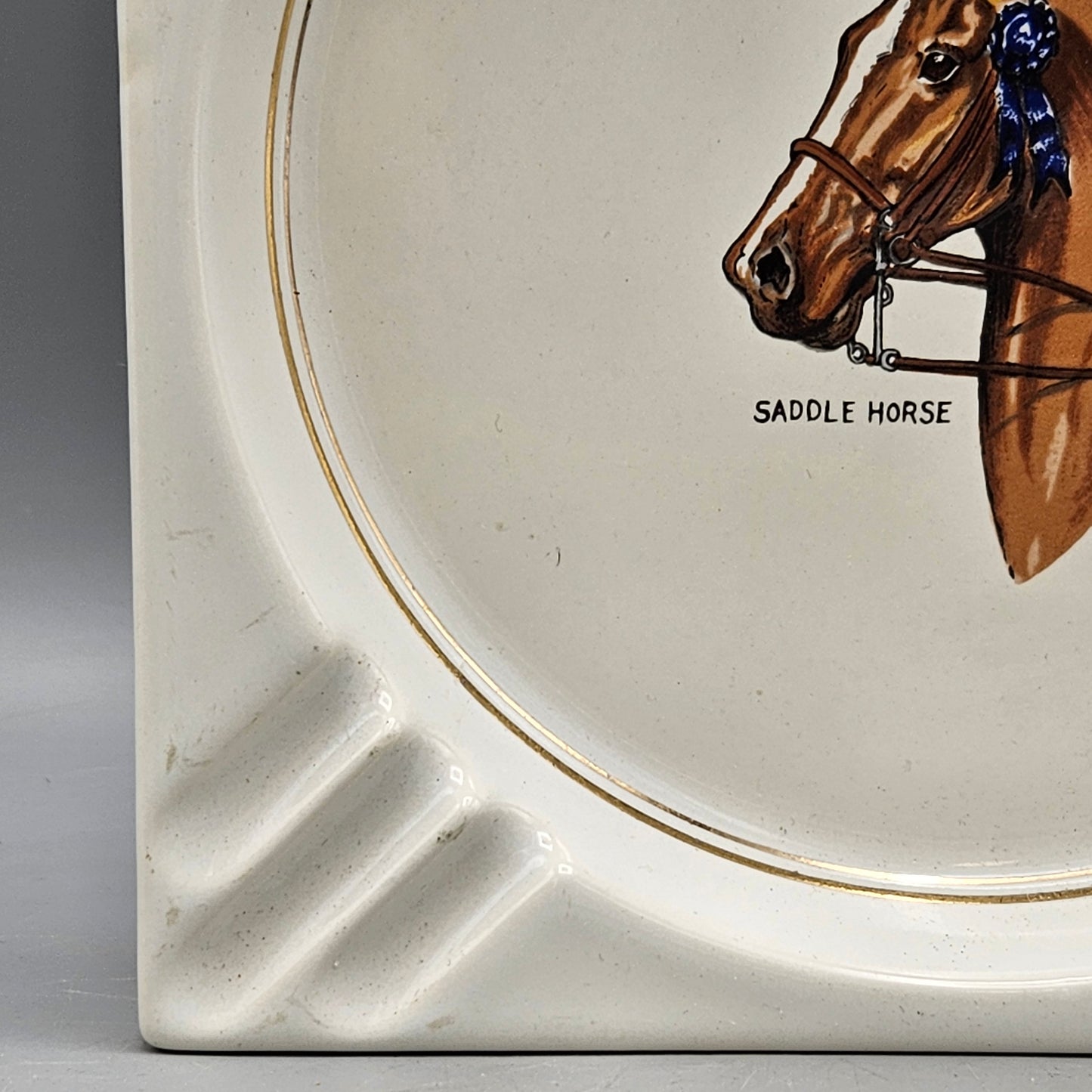 Hyalyn Ceramic "Saddle Horse" Ashtray