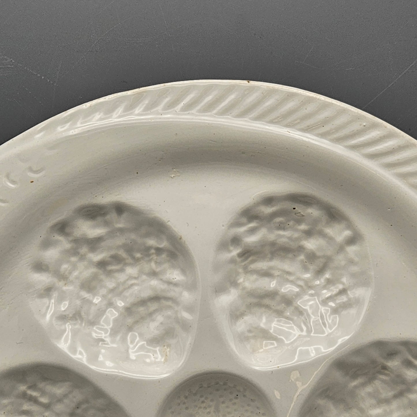 Portieux Vallerysthal Ceramic Flounder Oyster Plate