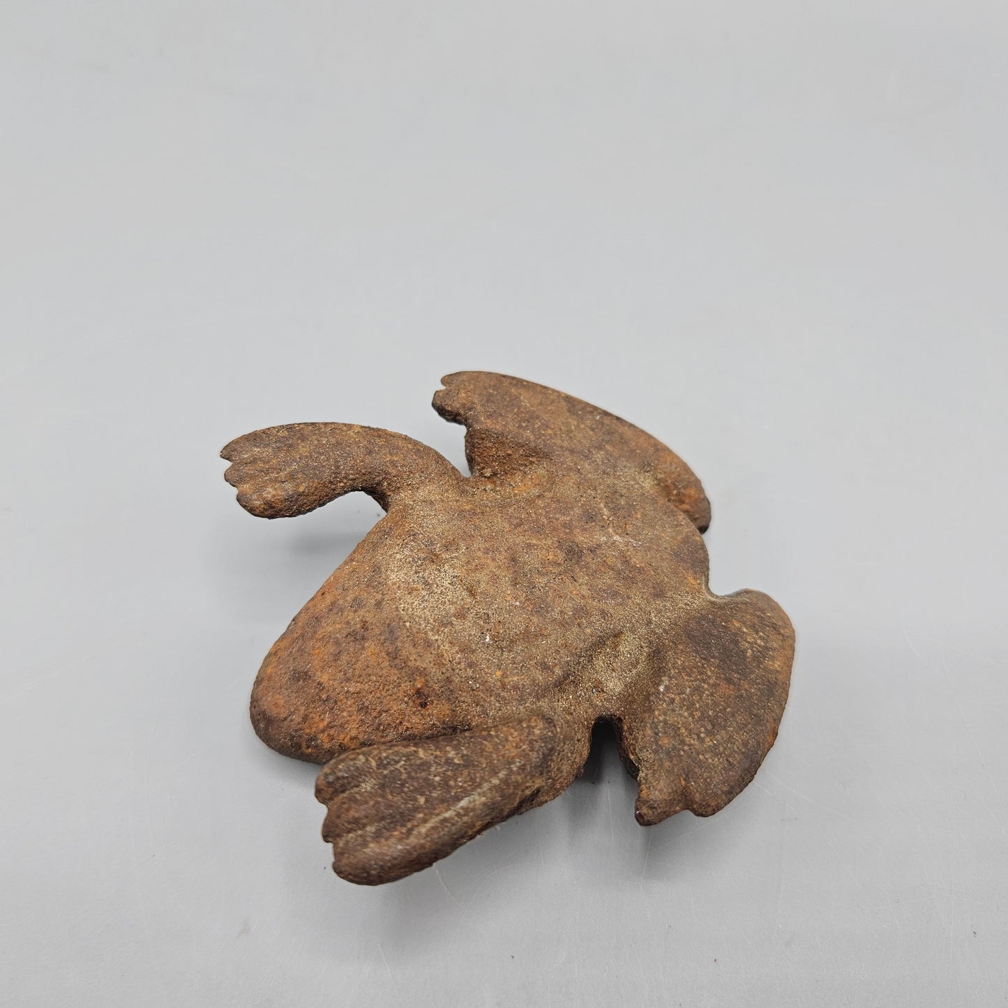 Cast Iron Frog Figure Paperweight/Flower Pot Ornament