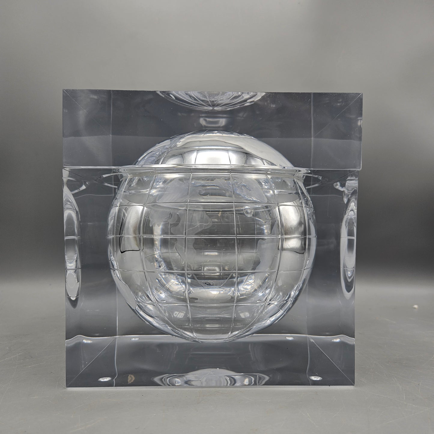 Lucite Planet Earth Ice Bucket