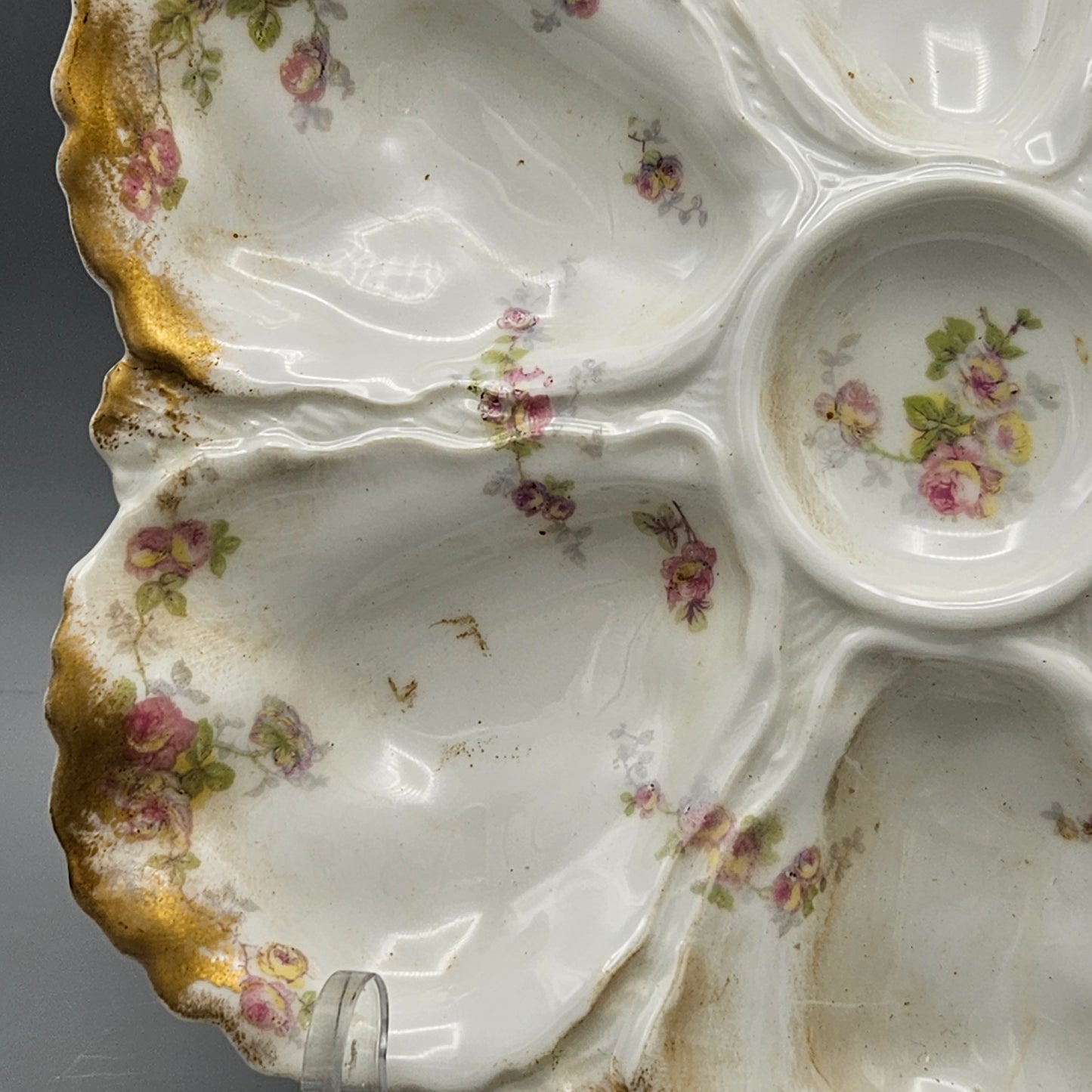 Lanternier Limoges Porcelain Oyster Plate