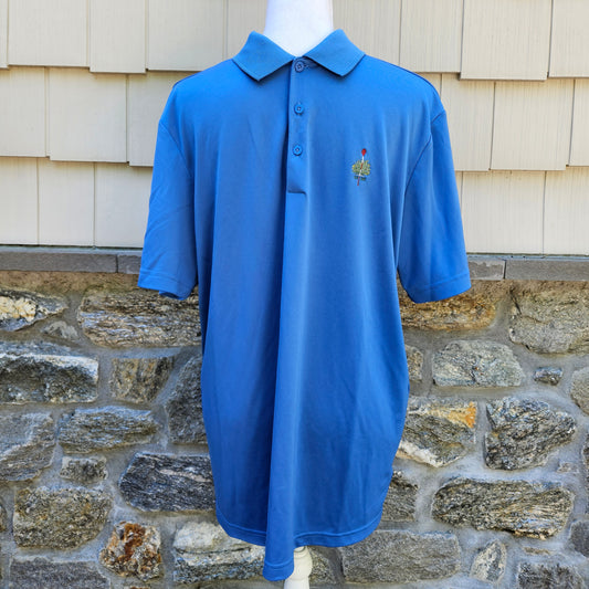 Merion Golf Club Adidas Men's Blue Gold Shirt - Size Large