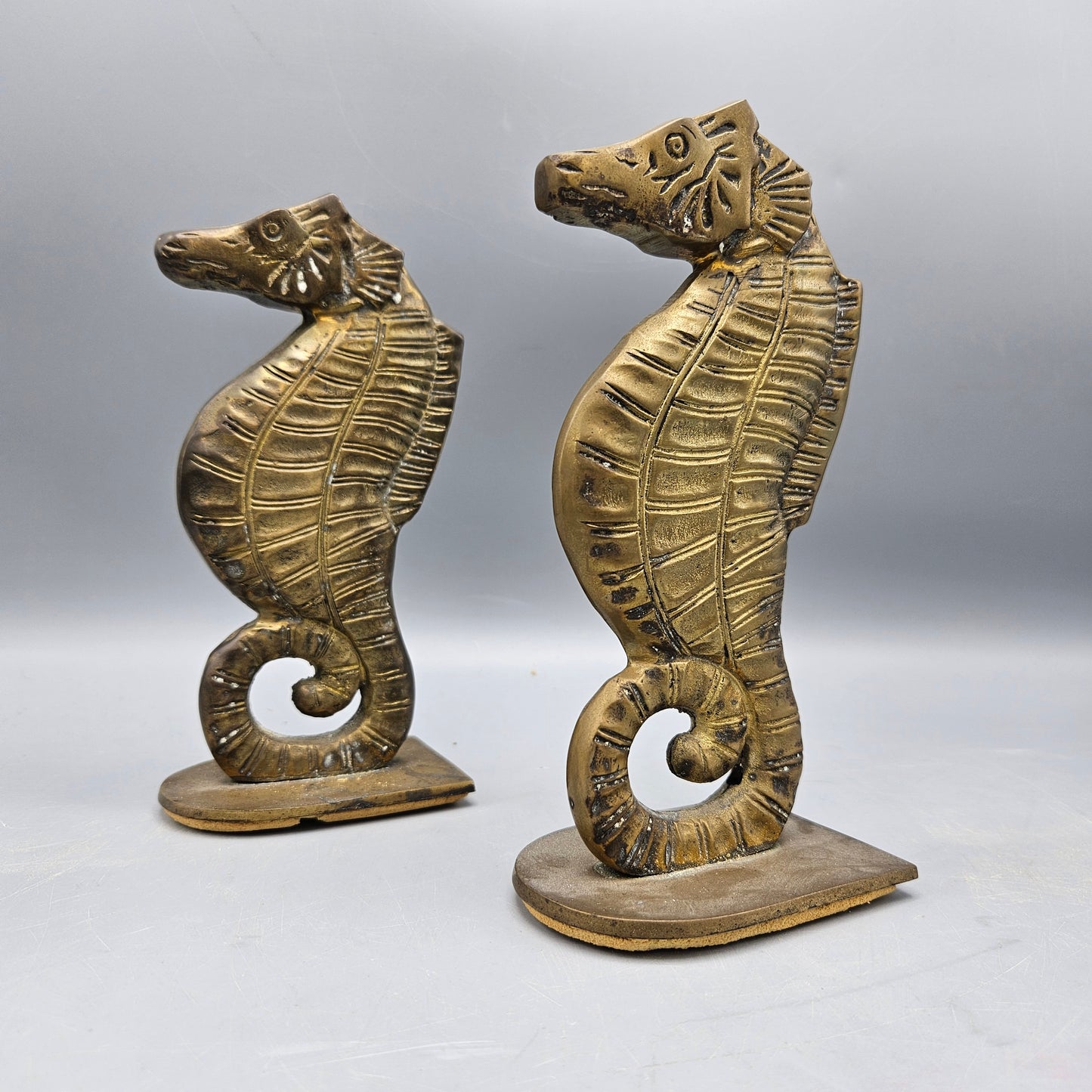 Pair Brass Seahorse Bookends ShopSBH