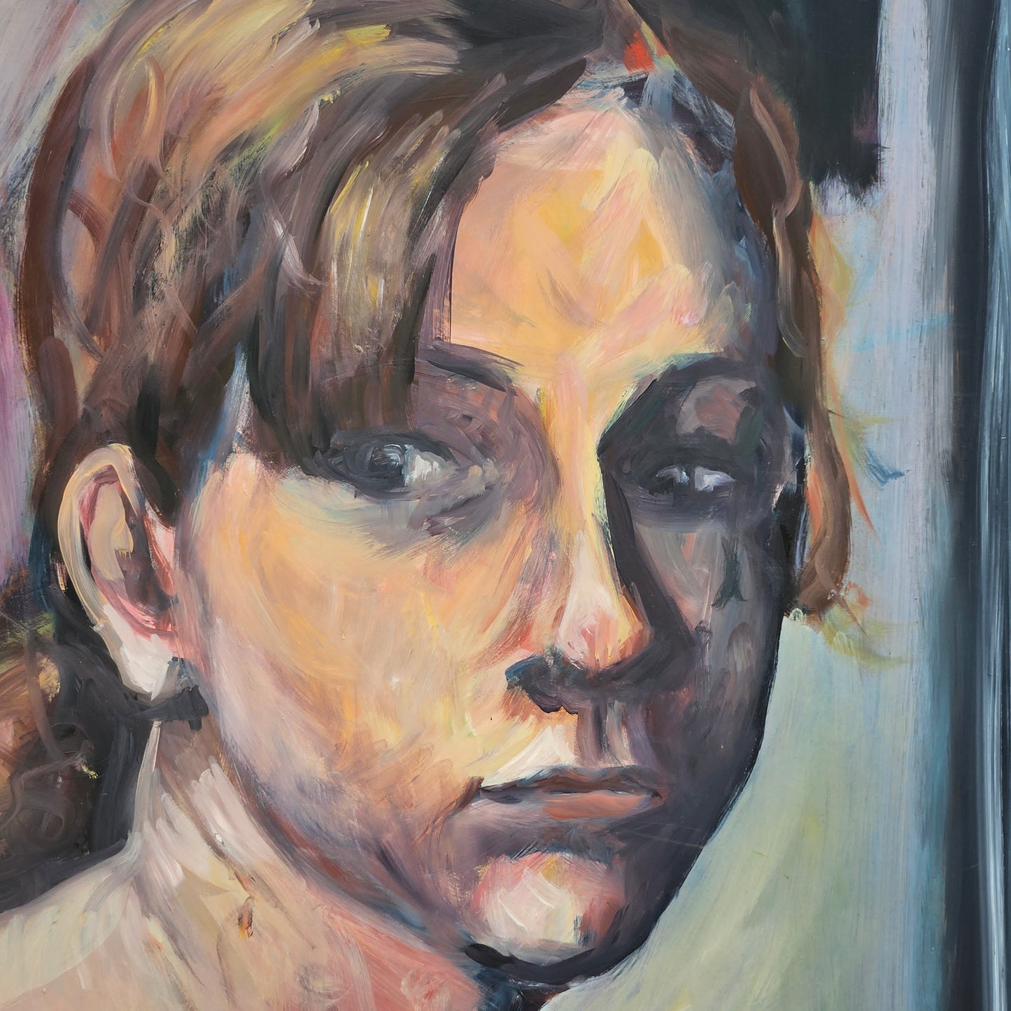 Oil on Board - Portrait of a Young Woman