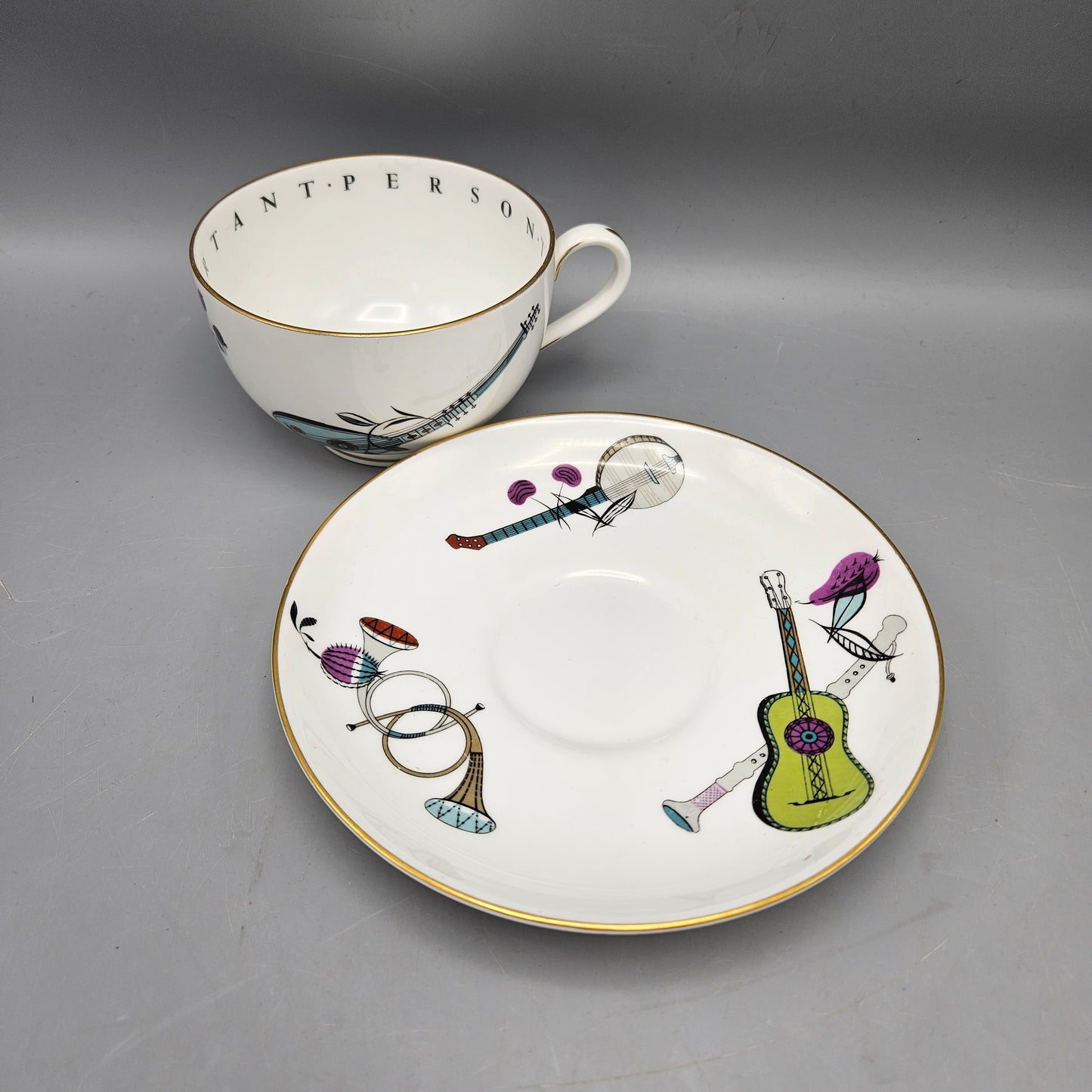 Royal Worcester Porcelain Fiesta Cup and Saucer