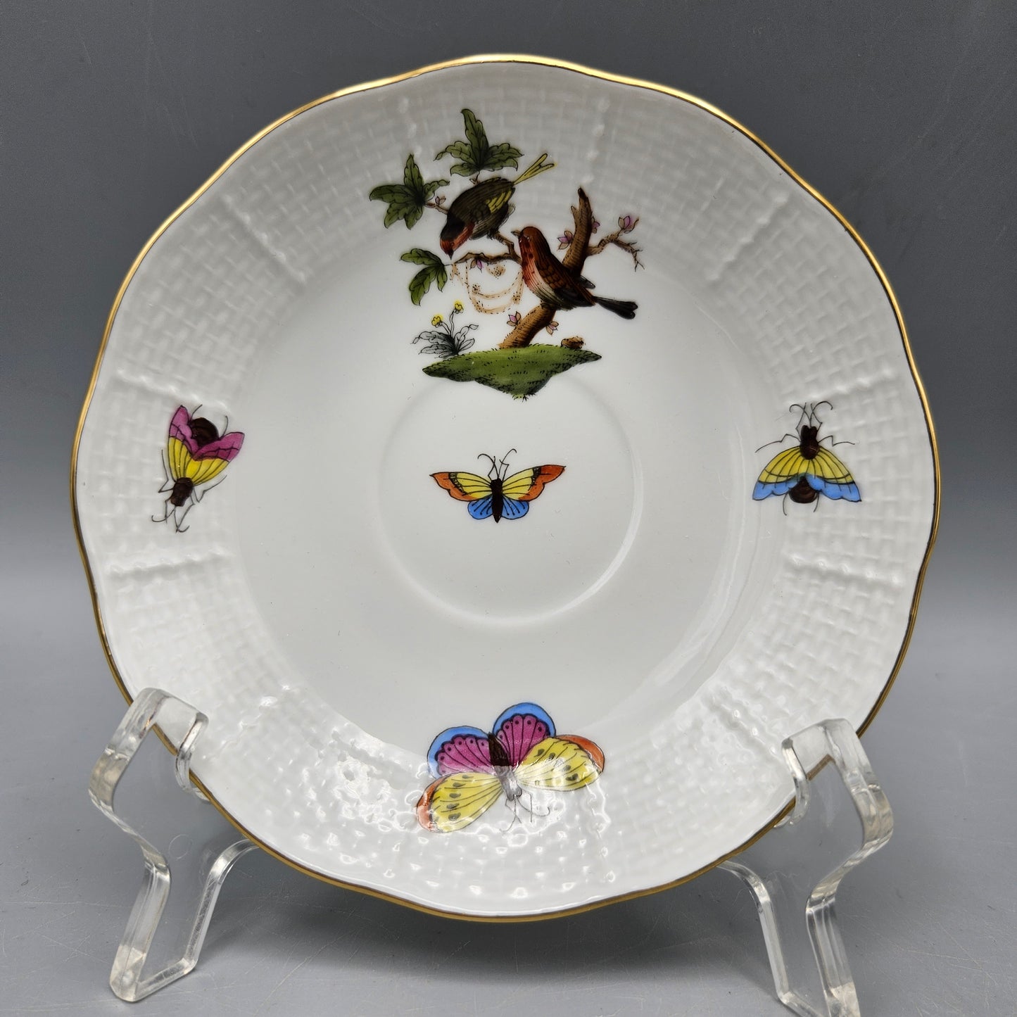 Herend Porcelain Rothschild Birds Coffee Cup & Saucer - 8 Available