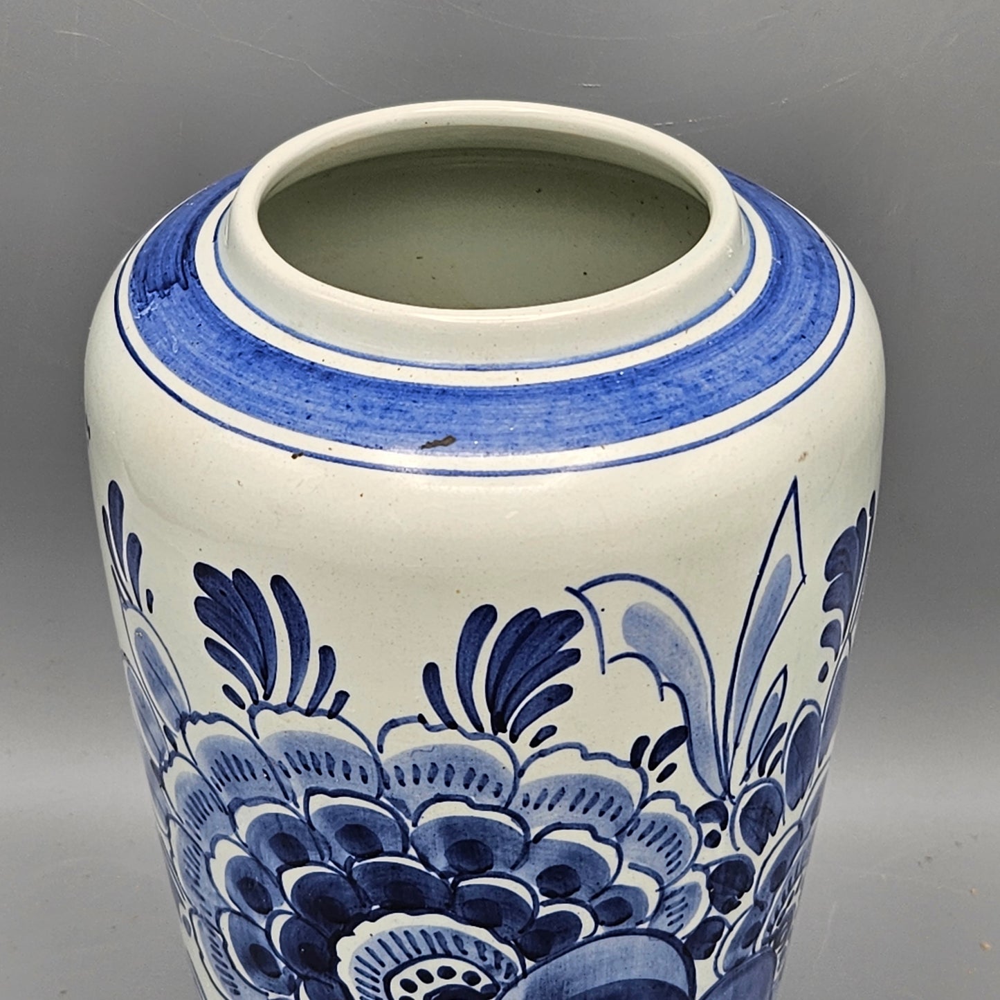 Blue and White Delft Pottery Vase